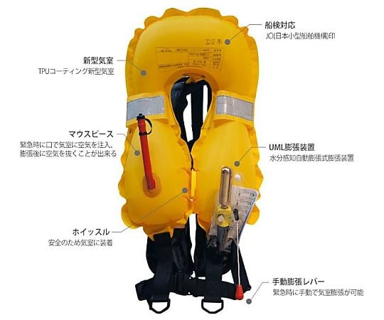 68-0492-79 シーウルフ ライフジャケット 首掛けタイプ ブルー SW-J