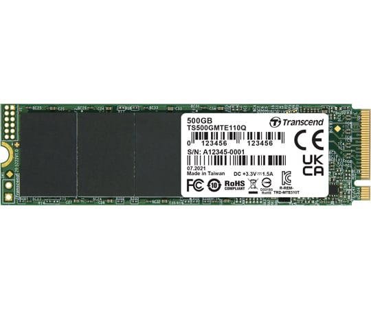 PC周辺機器【SSD 1TB】Transcend M.2 NVMe TS1TMTE110Q