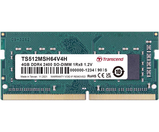 68-0500-54 ノートPC用メモリ 4GB DDR4 2400 SO-DIMM 1Rx8 512Mx8 CL17