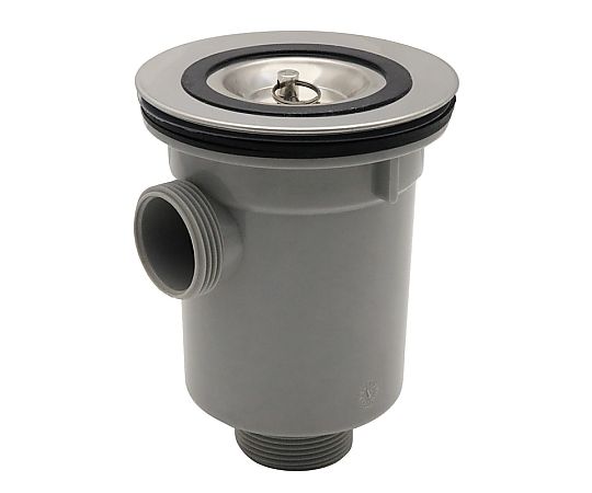68-0508-44 小型排水トラップ G1-1/2ネジ オーバーフロー付 D蓋仕様 TO