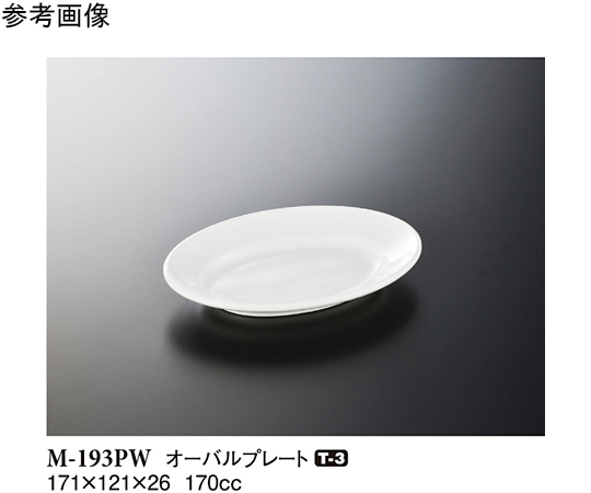 68-0562-51 オーバルプレート（小） パルホワイト 120個入 M