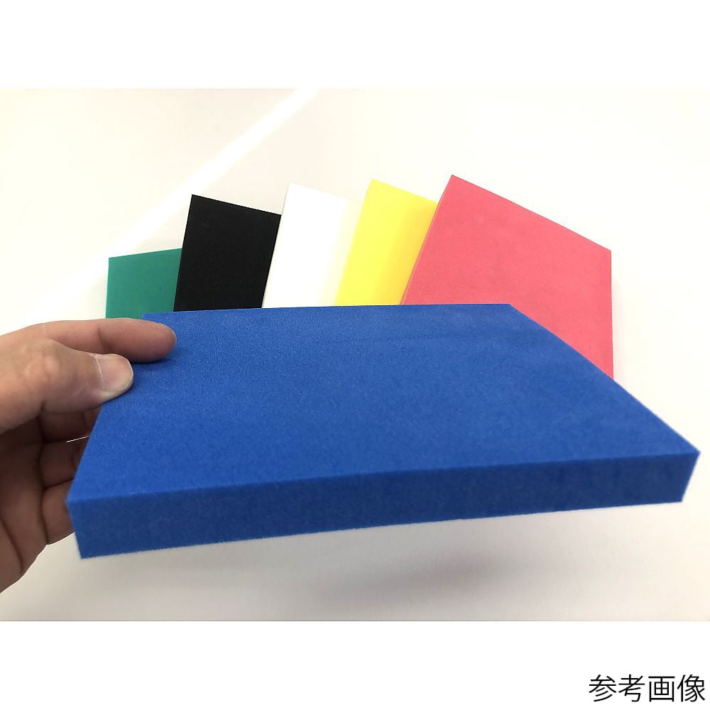 水泡模様の青色デザイン専用 68-0776-16 硬質カラースポンジ 発泡ポリエチレン 青 5×1000×1000mm
