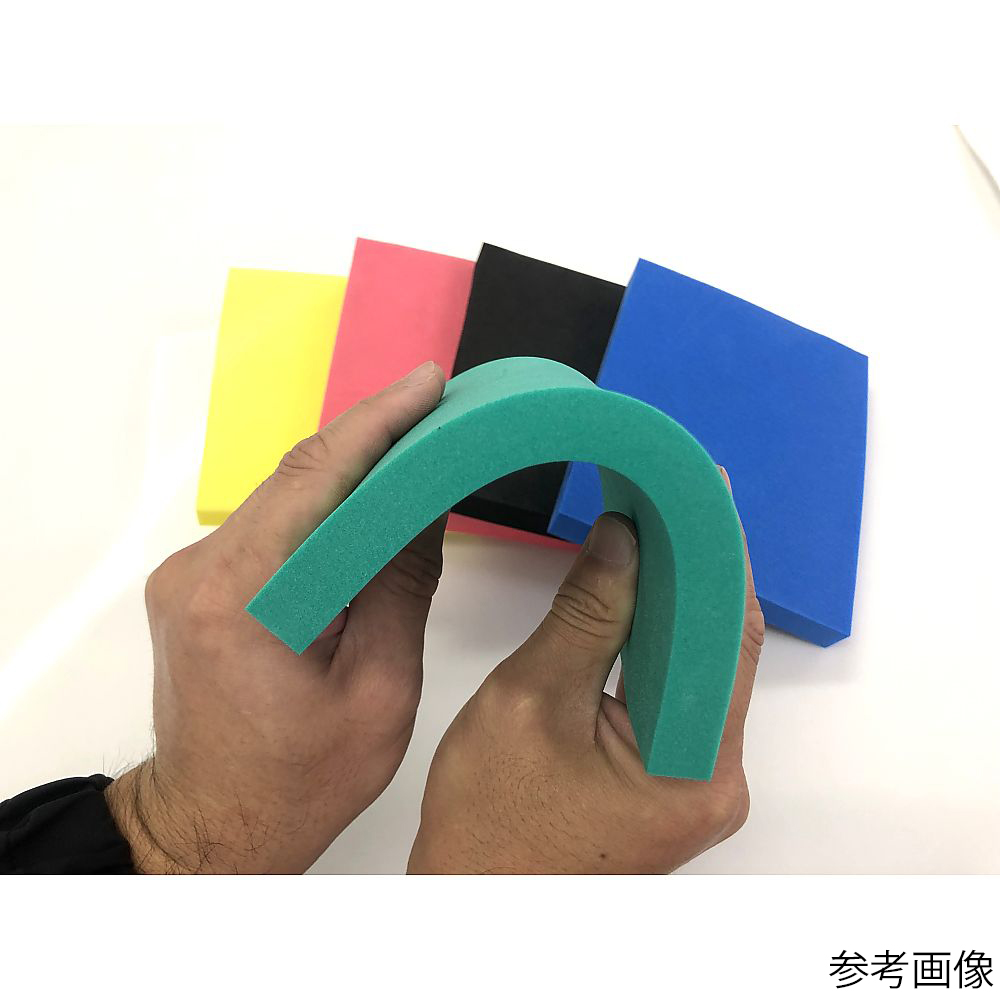 送料無料 通販 ファッション 68-0778-10 硬質カラースポンジ 発泡ポリエチレン 緑(粘着付き 産業・研究開発用品