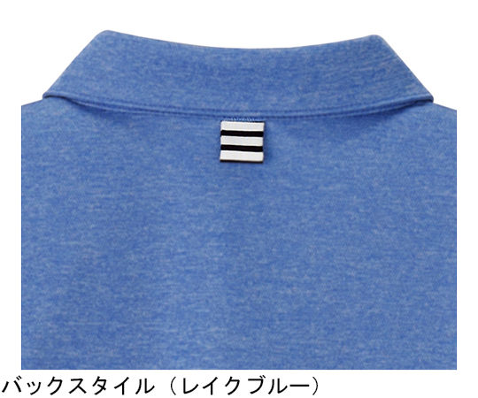 68-0940-42 HEARTGREEN 台襟つきポロシャツ レイクブルー M HSP017
