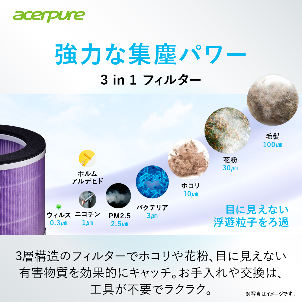 68-1421-54 サーキュレーター・ヒーター付き空気清浄器 Acerpure 68-1421-54 サーキュレーター・ヒーター付き空気清浄器 Acerpure