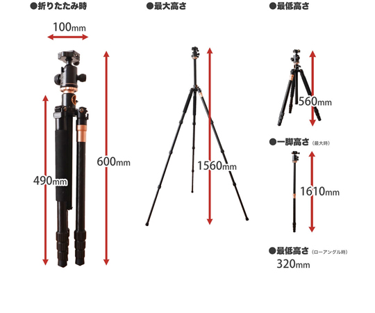 68-1905-60 一脚にもなる「俯瞰三脚」スマートフォンホルダー