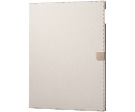 iPad 第9/8/7世代/iPad 10.2 2019年モデル用フラップケース ソフトレザー &me Apple Pencil収納 フリーアングル グレージュ