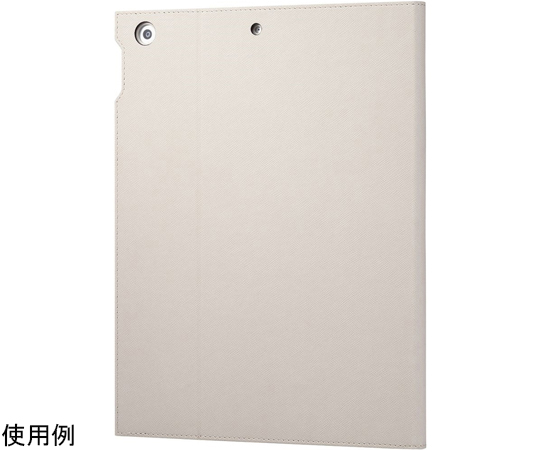iPad 第9/8/7世代/iPad 10.2 2019年モデル用フラップケース ソフトレザー &me Apple Pencil収納 フリーアングル グレージュ