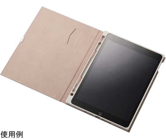 iPad 第9/8/7世代/iPad 10.2 2019年モデル用フラップケース ソフトレザー &me Apple Pencil収納 フリーアングル グレージュ