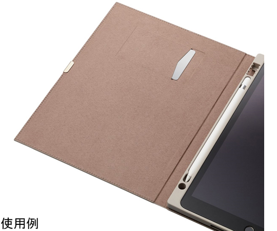 iPad 第9/8/7世代/iPad 10.2 2019年モデル用フラップケース ソフトレザー &me Apple Pencil収納 フリーアングル グレージュ