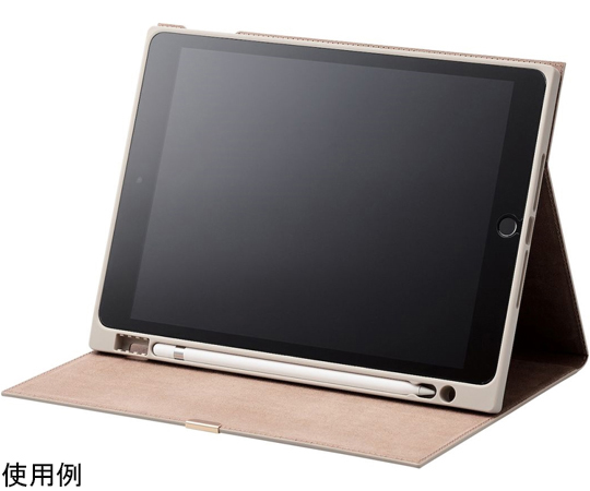 iPad 第9/8/7世代/iPad 10.2 2019年モデル用フラップケース ソフトレザー &me Apple Pencil収納 フリーアングル グレージュ
