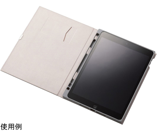 iPad 第9/8/7世代/iPad 10.2 2019年モデル用フラップケース ソフトレザー &me Apple Pencil収納 フリーアングル チャコールグレー