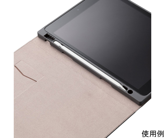 iPad 第9/8/7世代/iPad 10.2 2019年モデル用フラップケース ソフトレザー &me Apple Pencil収納 フリーアングル チャコールグレー