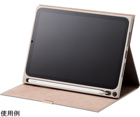 iPad mini 第6世代用フラップケース ソフトレザー &me Apple Pencil収納 フリーアングル グレージュ