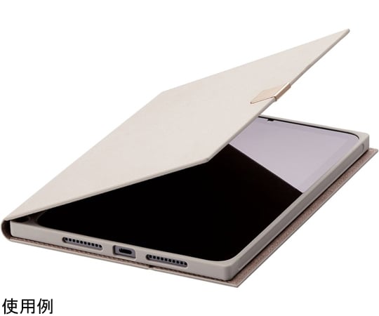 iPad mini 第6世代用フラップケース ソフトレザー &me Apple Pencil収納 フリーアングル グレージュ