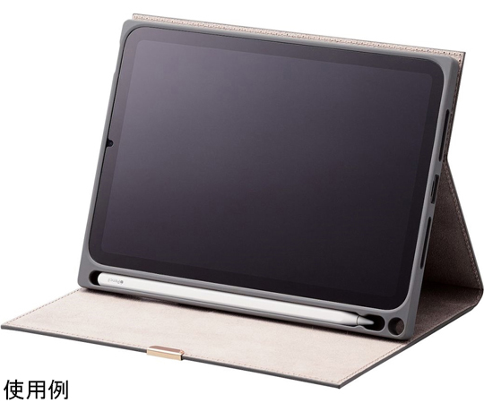 iPad mini 第6世代用フラップケース ソフトレザー &me Apple Pencil収納 フリーアングル チャコールグレー