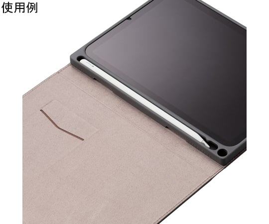 iPad mini 第6世代用フラップケース ソフトレザー &me Apple Pencil収納 フリーアングル チャコールグレー