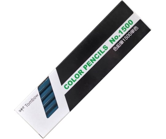 68-4036-98 色鉛筆 1500 単色 なんどいろ 納戸色 1ダース（12本入