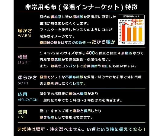 68-4135-77 4層非常用毛布 【AXEL】 アズワン