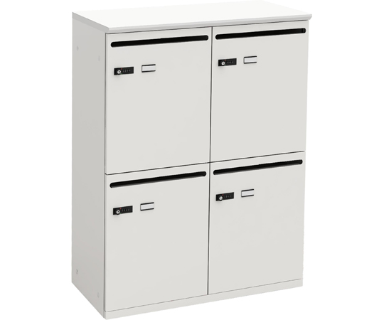 68-4536-30 パーソナルロッカー4人用 ナチュラル/ブラック SSC-04-NABK