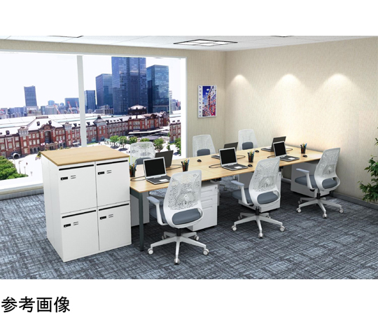 68-4536-28 パーソナルロッカー4人用 ナチュラル/ホワイト SSC-04-NAWH