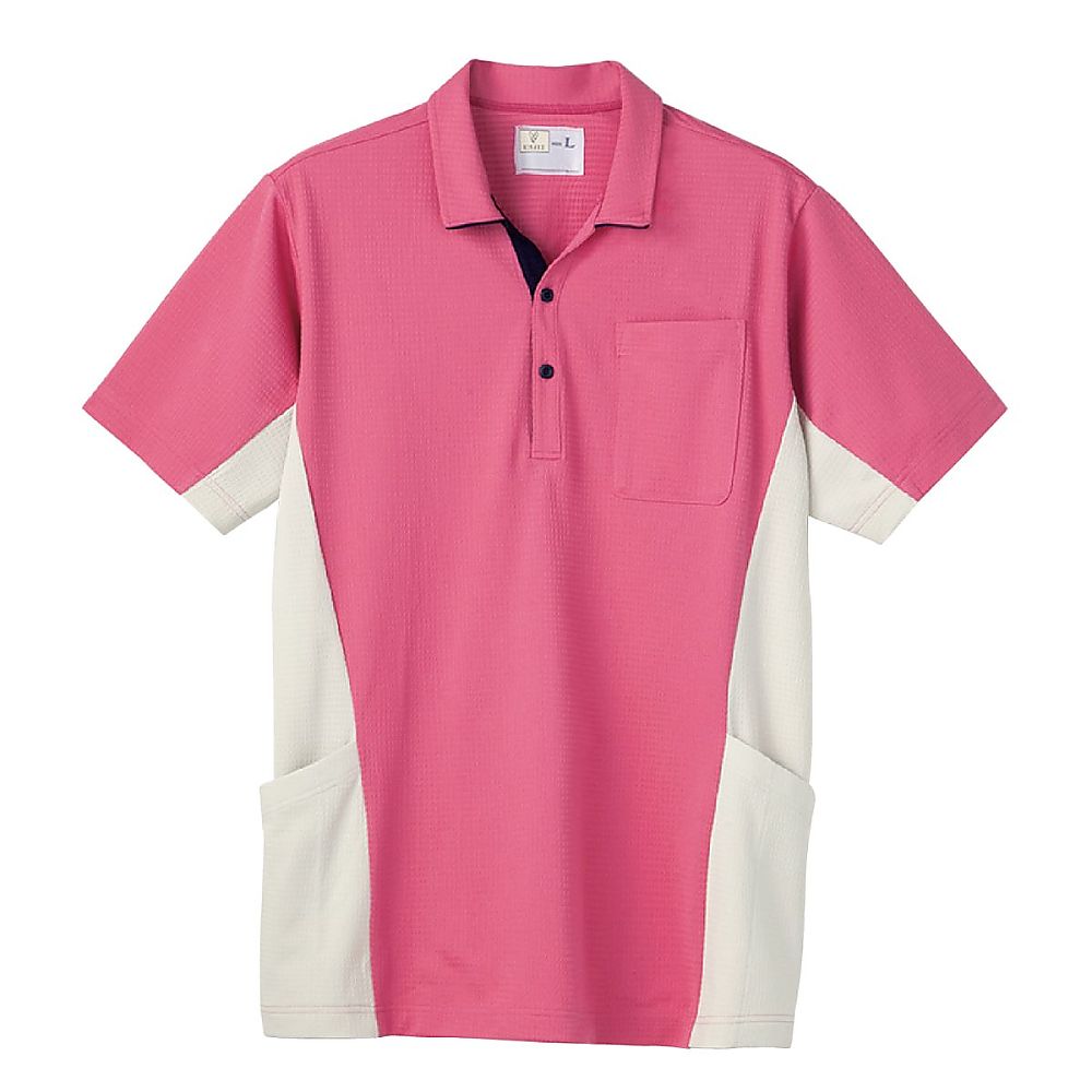 68-4555-44 ケアワークシャツ カメリアピンク M（身丈70cm） CR219-13