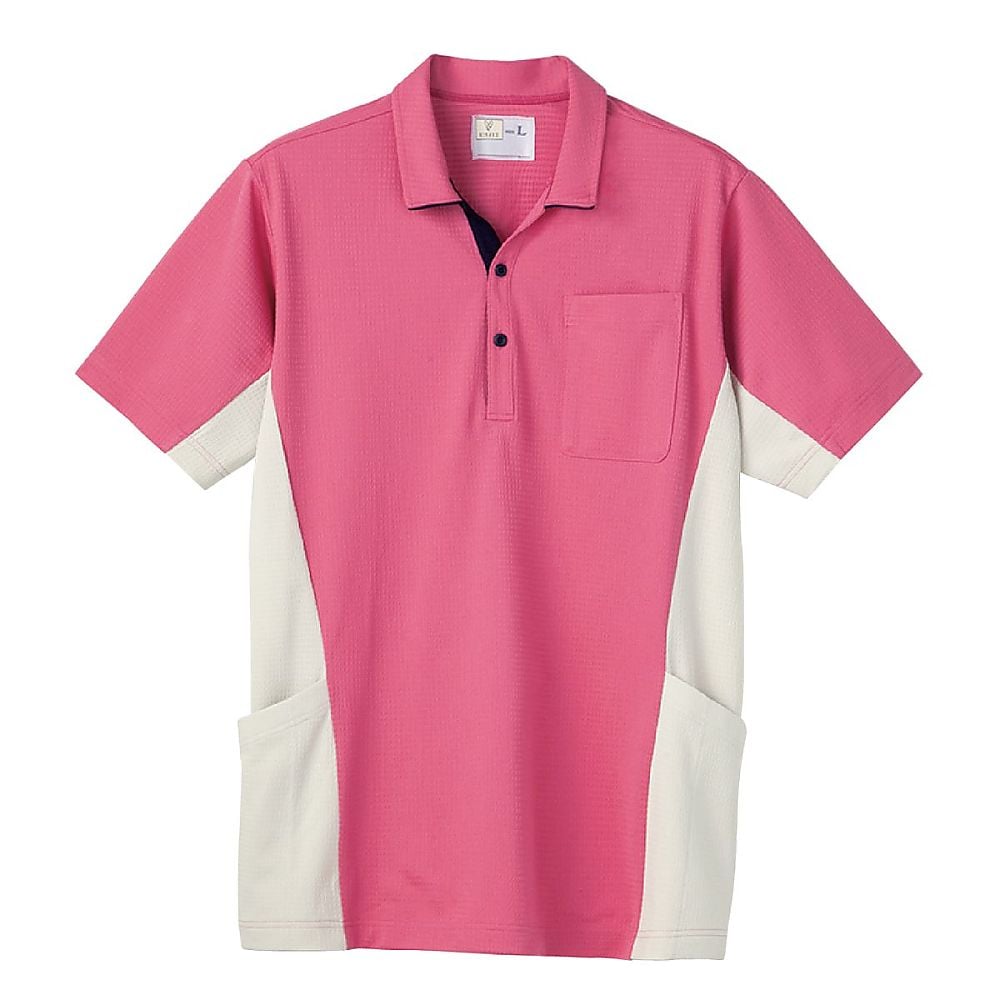 68-4555-44 ケアワークシャツ カメリアピンク M（身丈70cm） CR219-13