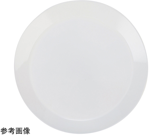 13.8cm リム付サークルプレート ホワイト裏白塗汚染防止加工　50028630
