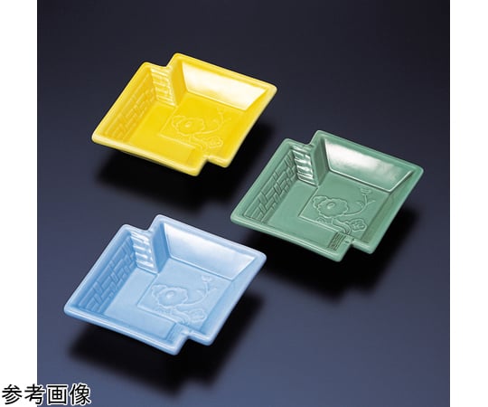 陶）色紙小皿 濃緑　80500250