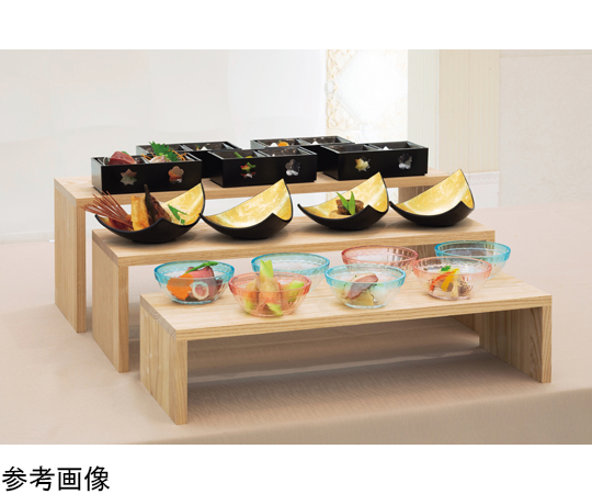 木製コの字什器 650×H215 白木　80113380