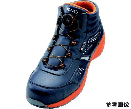 68-4760-30 ダイヤル式セーフティシューズ A種 ネービー24.5cm