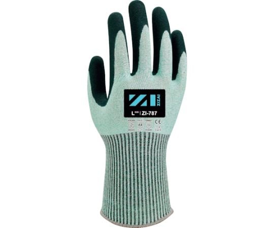 68-4761-97 耐切創手袋 ZIZAI ZIー787 ニトリル背抜き 特殊すべり止め