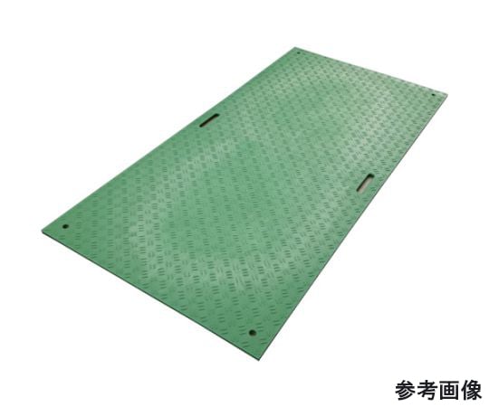 68-4762-18 工事用敷板 Wボード 両面凸 カラー：緑 1219mm×2438mm