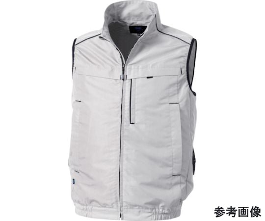 空調風神服　ベスト　S シルバー 68-4828-29 空調服 ベスト（横ファン）シルバー 3L KU92320K30S5