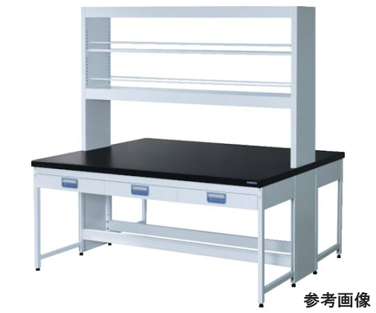 ＳＡＮＳＨＩＮ　スチール実験台エコプラッテ２　中央実験台　吊り引出し・試薬棚タイプ　Ｗ３６００　　E2B2ABAA1　384-8937 □SANSHIN スチール実験台エコプラッテ2 サイド実験台 吊り引出し