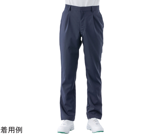 68-5084-74 ハイブリッド裾上げいらずアクティブパンツ 紺 タックあり