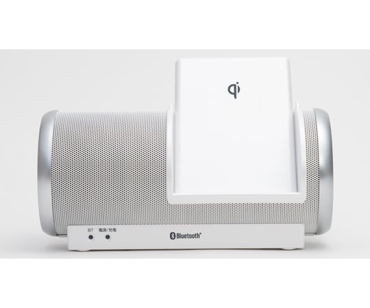 68-5096-04 防水×スマホQi充電Bluetoothスピーカー パール