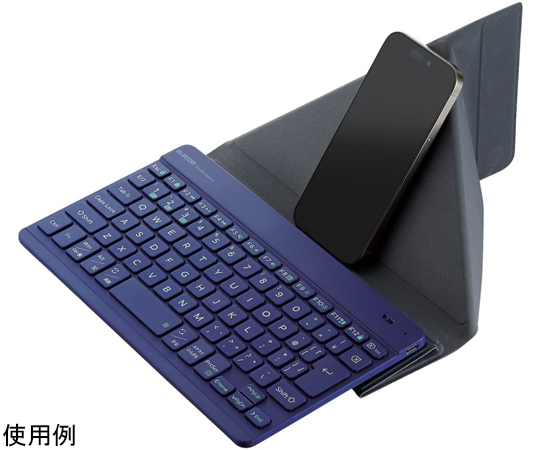 Bluetoothミニキーボード Slint 超薄型 パンタグラフ式 保護ケース付 マルチペアリング ブルー　TK-TM15BPBU