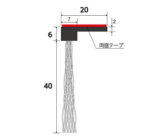 文虫研認定器材バーカットMLA 毛丈40mm　MLA-FS40 1M
