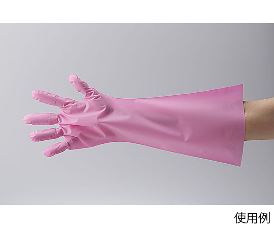 エンボス手袋ロング五本絞り S ピンク 1ケース（50枚×10袋入）　011501211300