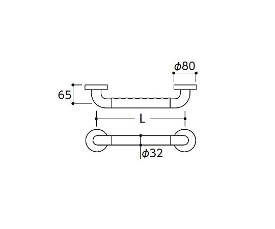 φ32x300mm 樹脂製手すり(抗菌)