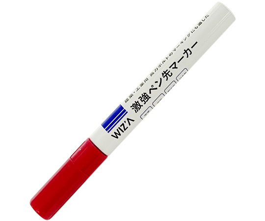 68-5544-72 激強ペン先マーカー 中字 6本入 レッド WZPM-6RE
