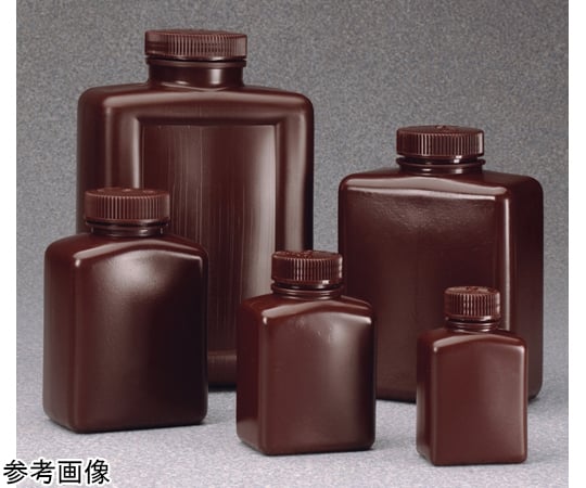 牛の角型酒器 500ml 1-8870-11 ねじ口瓶角型 デュラン（R） 青キャップ付 500mL