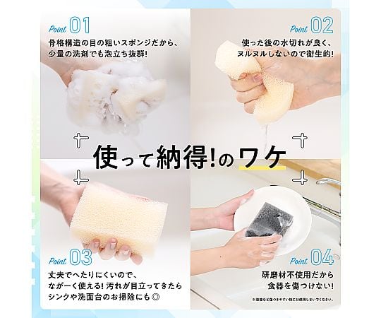 68-5752-65 パックスナチュロン キッチンスポンジ ナチュラル 【AXEL