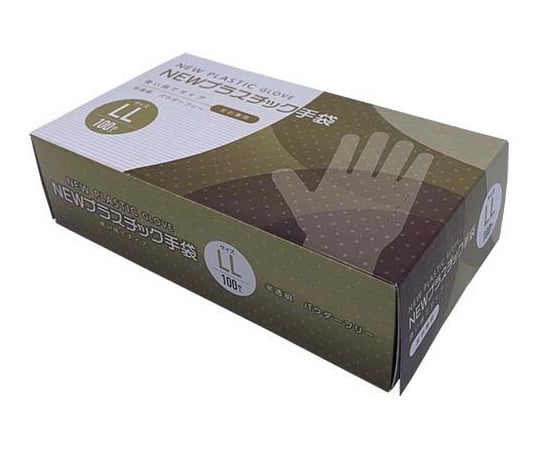 68-5777-22 NEWプラスチック手袋 LLサイズ 100枚入 #014 【AXEL】 アズワン