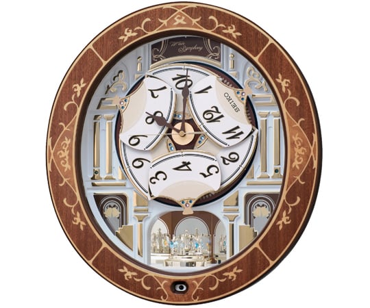 68-6552-54 電波からくり時計 463×425×106mm RE580B 【AXEL】 アズワン