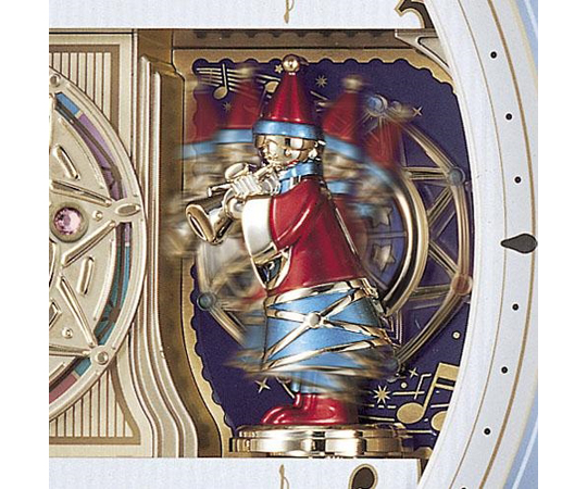 68-6552-56 電波からくり時計 φ390×97mm RE559H 【AXEL】 アズワン