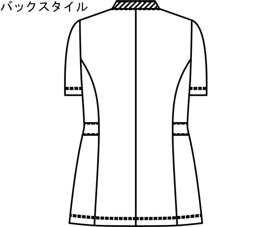 レディスジャケット半袖 ホワイト×ピンク 4L