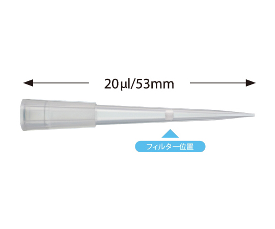 現在受注を停止している商品です］フィルターチップ 20ul 1箱(96
