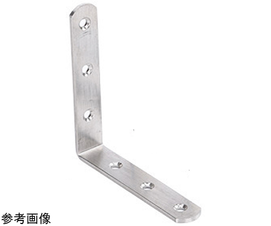 68-6764-11 L字ステンレスジョイント100×19mm 6穴 銀 BS-SSJB
